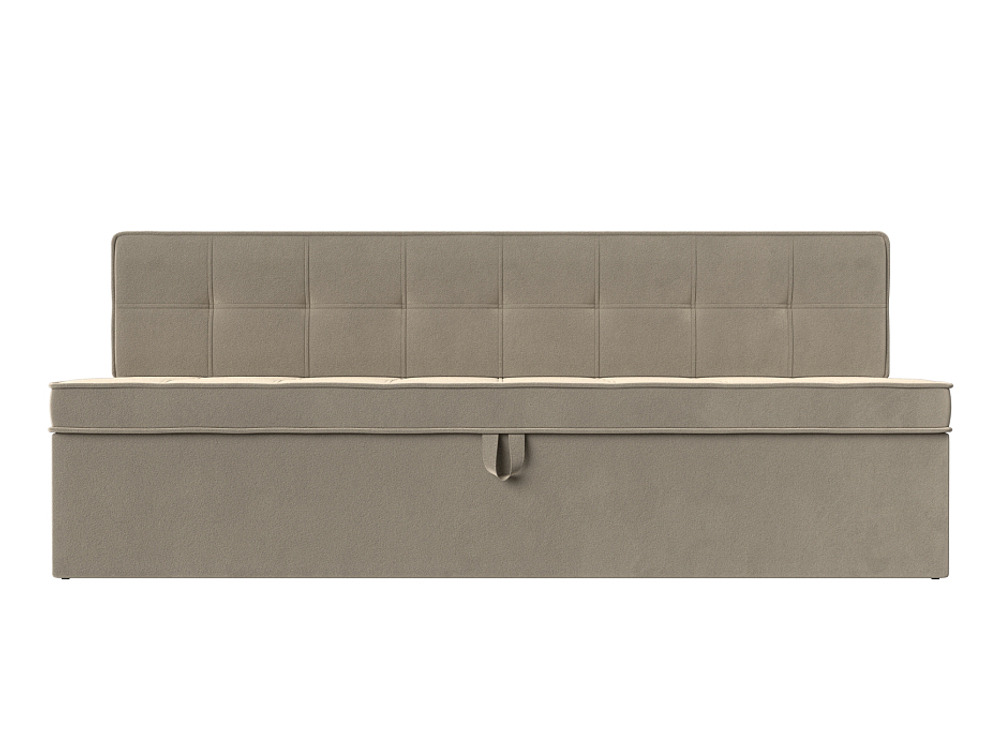 Диван кухонный прямой Техас, Бежевый, Микровельвет, 113103