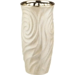 Ваза зигзаг золотая шампань 12*25 см