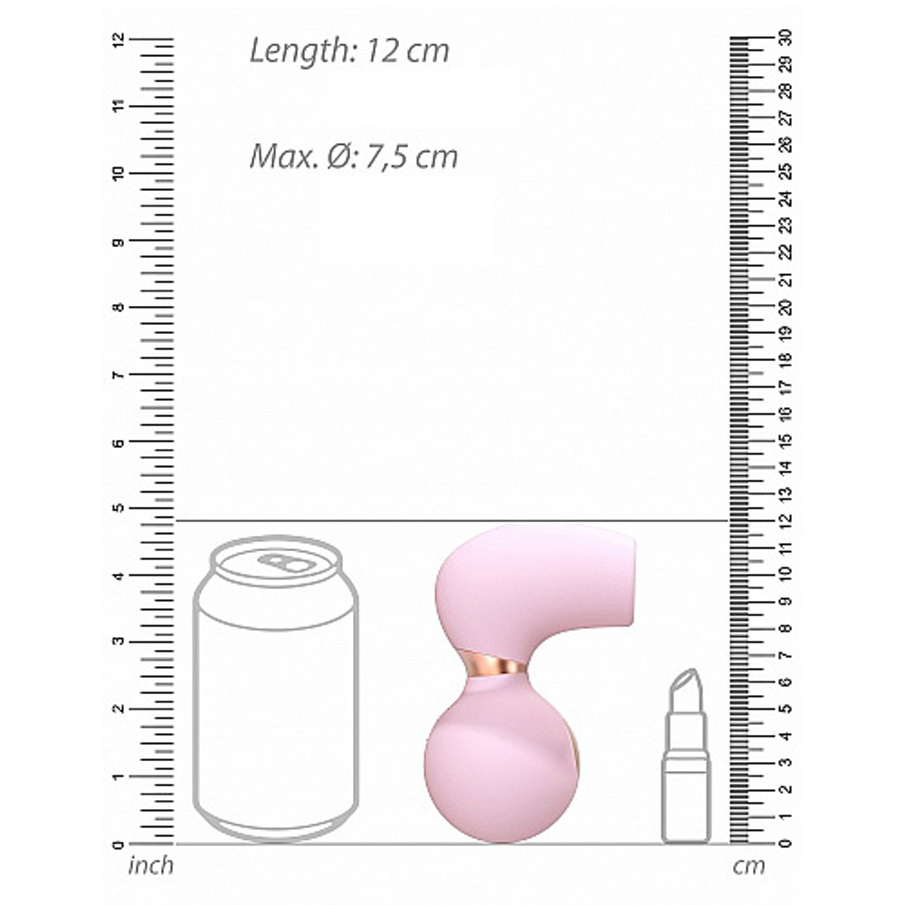 Розовый вакуум-волновой клиторальный стимулятор с вибрацией Irresistible Invincible Pink IRR003PNK