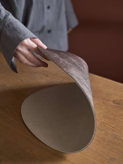 Набор из 2-х двухсторонних сервировочных салфеток drop, 33х41 см, шоколадный/бежевый