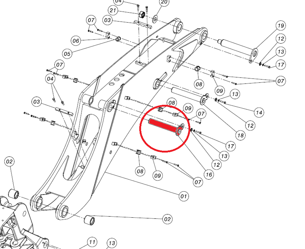 Палец 54209112 MST542/544(Турция)