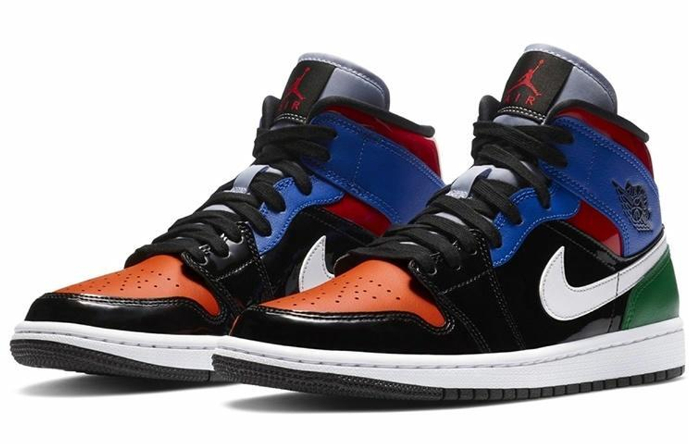 Кроссовки Jordan Air Jordan 1 Mid Se Patent Blend (Женская размерная сетка)