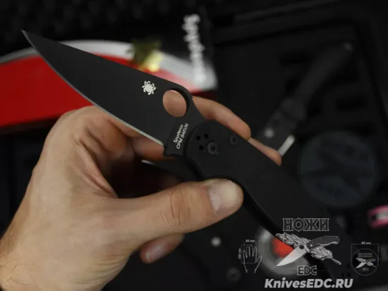 Нож складной Spyderco Para 3 223GPBK c клинком сатин CPM-S45VN, рукоять черная G10