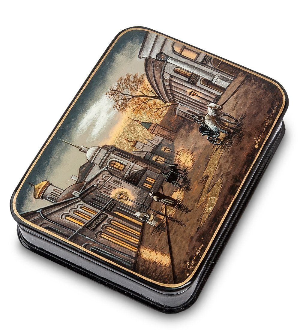 Народные промыслы ШК-55/ 19-A Шкатулка «Старая Москва» Буркова