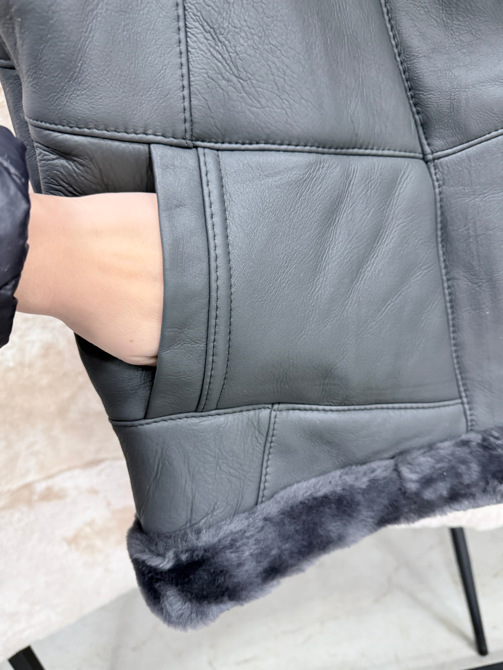 Жилет из натуральной овчины. Косуха, 52 Размер