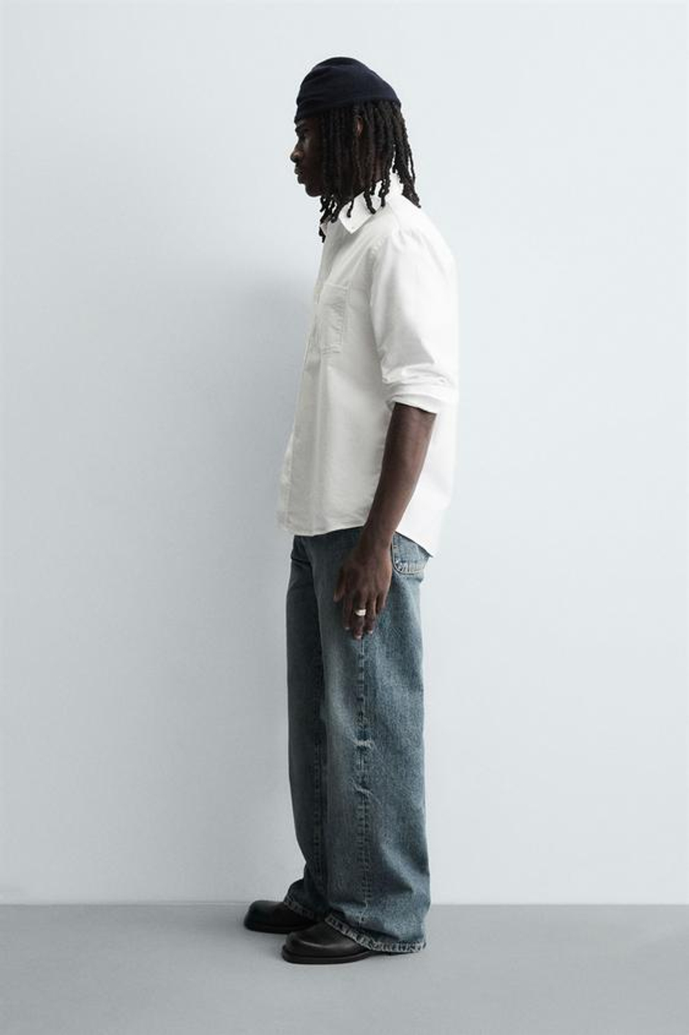 ZARA ДЖИНСЫ FLARE FIT, ВЫЦВЕТШИЙ СИНИЙ