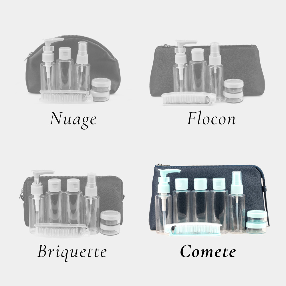 Косметичка Comete из кожи теленка, синего цвета