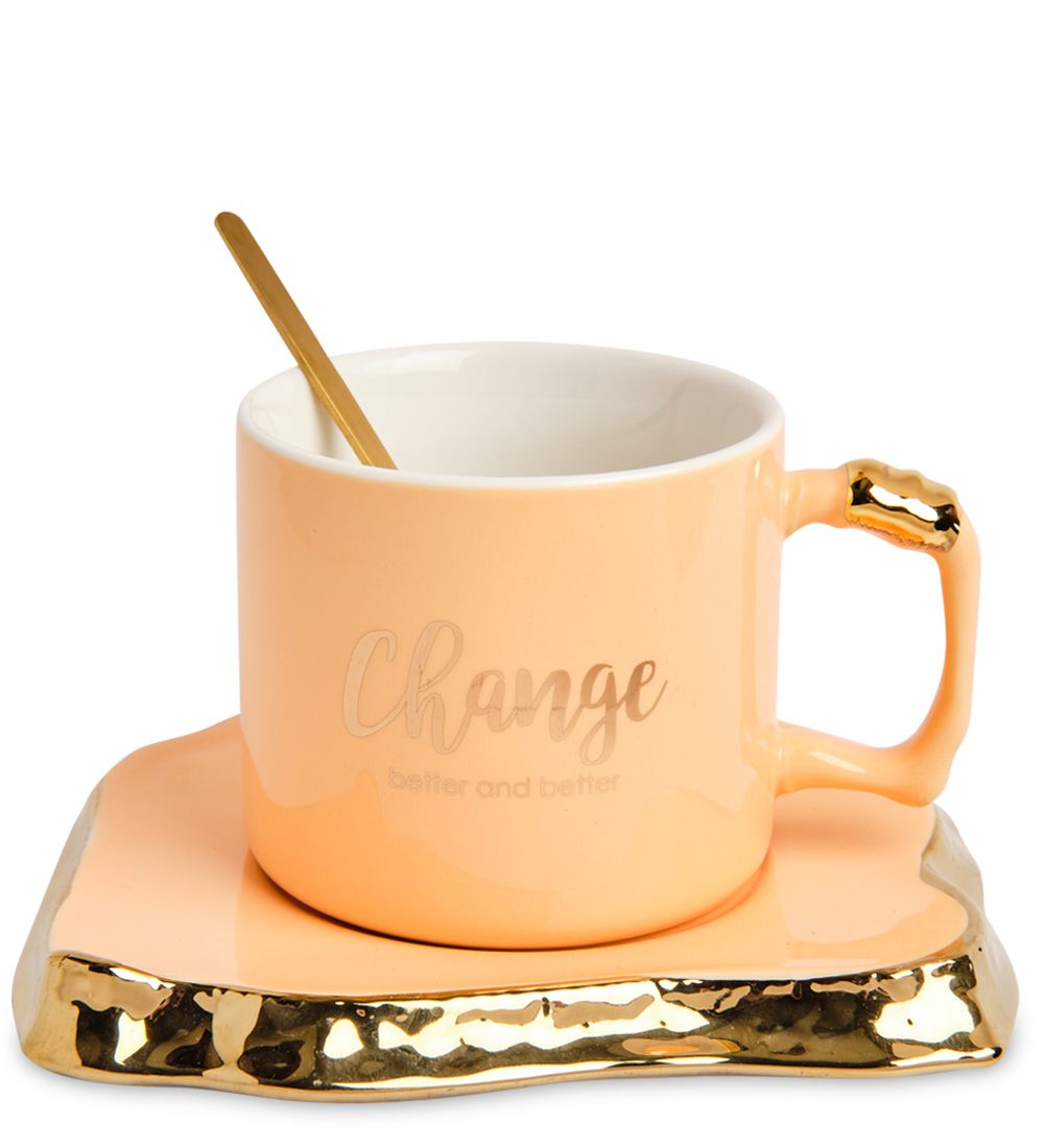 MUG-398/3 Чайная пара «Перемены к лучшему»