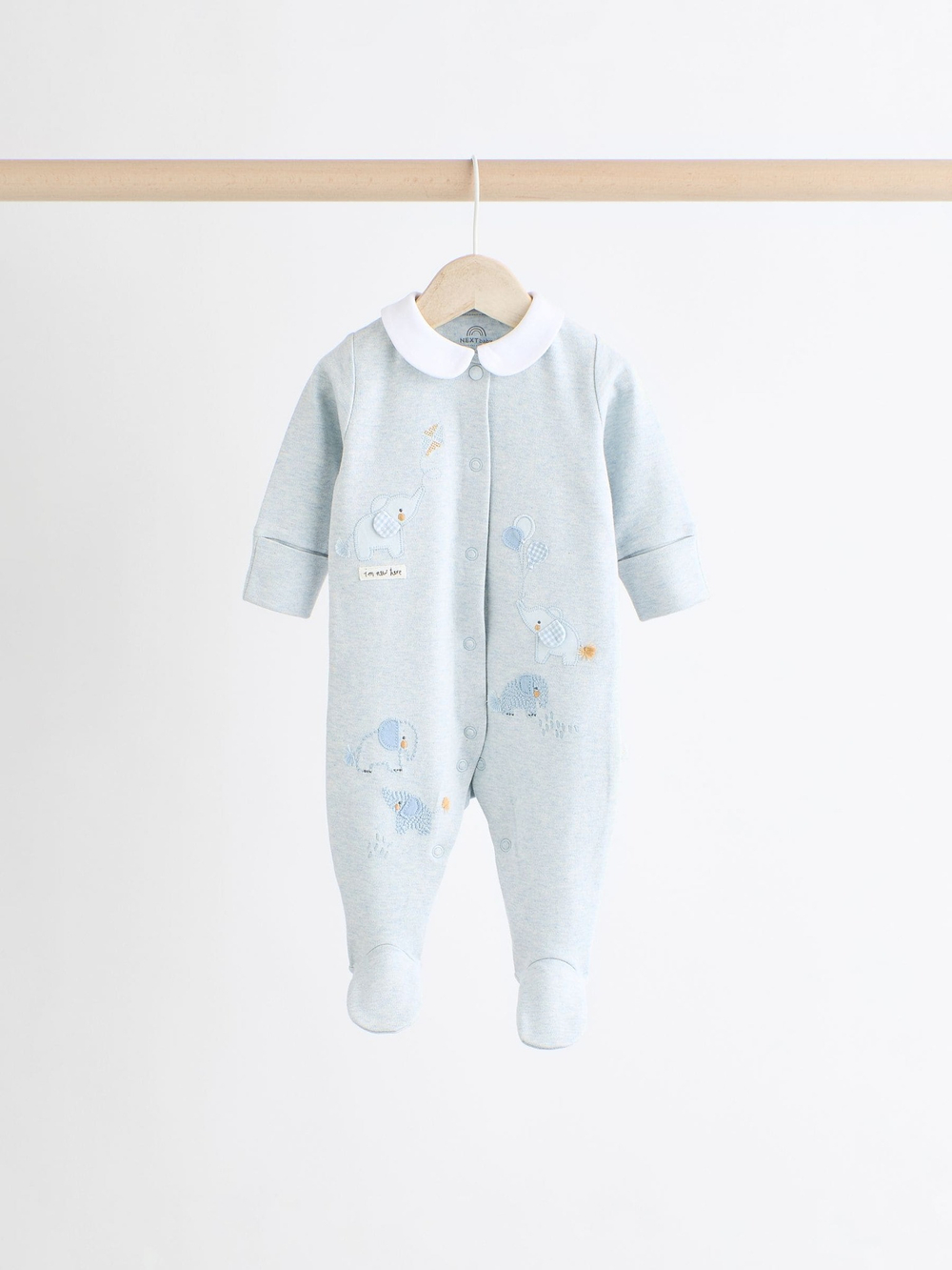 Комбинезон / Cлип для малышей Next K79-503, 3 шт., Голубой, Белый