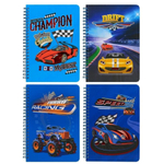 Блокнот детский Basir, формат А5, серия "Машинки", переплет 7БЦ, 21*14.5 см, 60 листов, ассорти