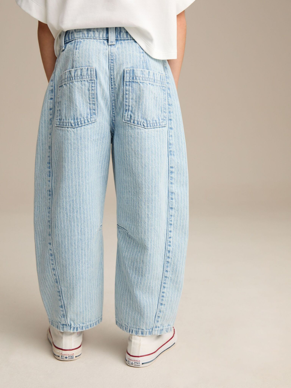 Джинсы для девочки Next E29-128, Голубой, Белый