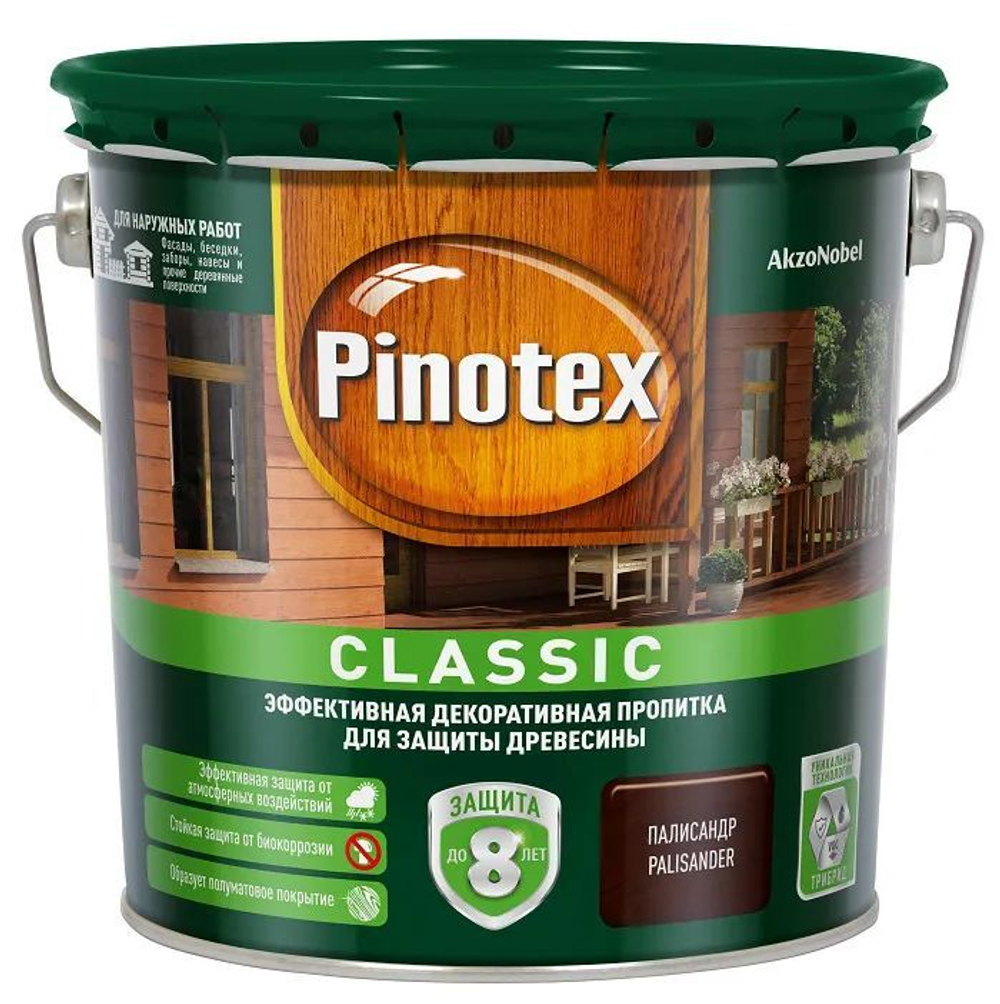 Пропитка Pinotex Classic декоративно-защитная для древесины