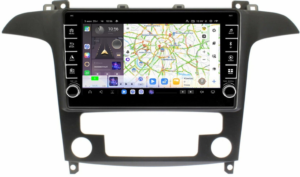 Магнитола для Ford Galaxy / S-Max 2006-2015 (климат) - Carmedia OL-9210-2 (кнопки и крутилки) Android 13, TS20, 6+128Гб, CarPlay, 4G SIM-слот