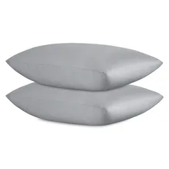 Набор наволочек из премиального сатина светло-серого цвета из коллекции essential, 50х70 см