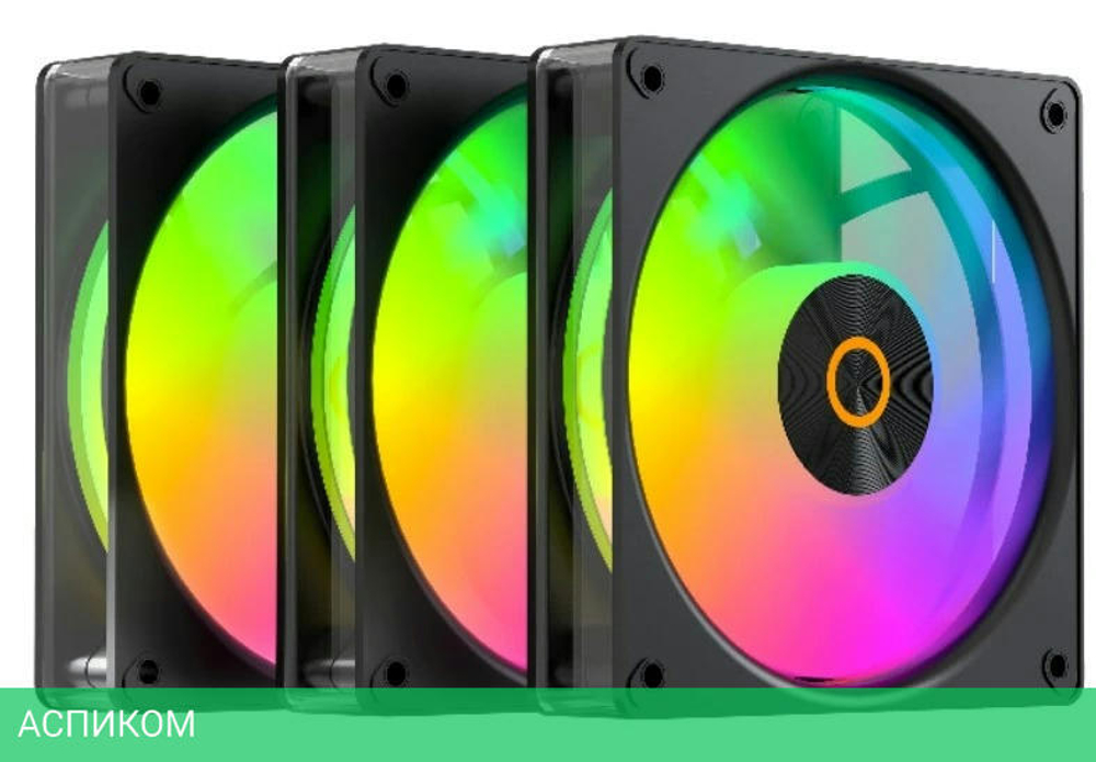Комплект вентиляторов для корпуса Ocypus Gamma F12 Elite BK ARGB 3 IN 1 Black (Gamma-F12-BK3AM00E-GL)