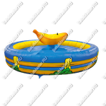 Надувной аттракцион Родео, бана+батут, "Банан", круглый, 5*5*2 м