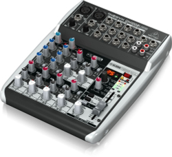 Behringer QX1002USB аналоговый микшер, 10 каналов, 2 мик. + 4 лин. стерео, 1 AUX, DSP FX Klark Teknik, USB-audio, Main L/R- Jack, 2 компрессора