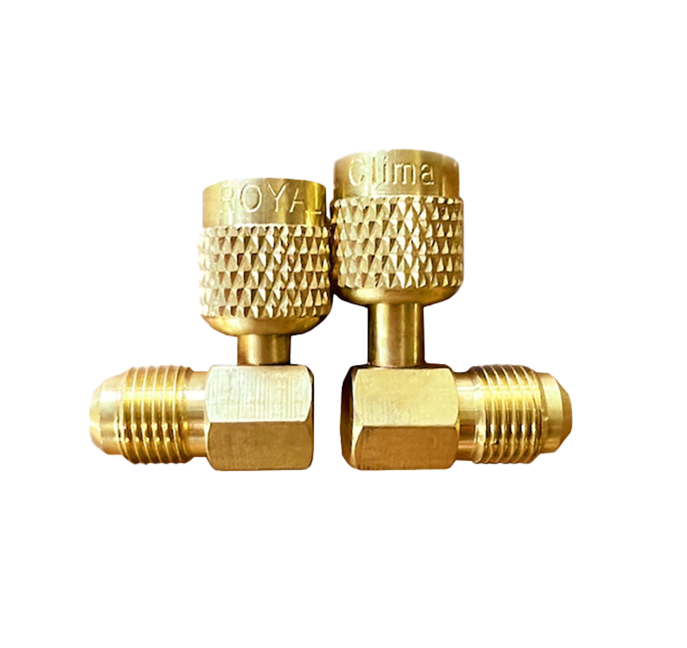 Переходник угловой 90°; 5/16"Mх1/4"F, с R410А на R22, упак. 2 шт. LT-AD78