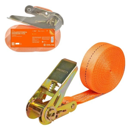 Стяжка груза (8м*25мм) 1 т. с храповым механизмом (кольцевой) (AIRLINE)