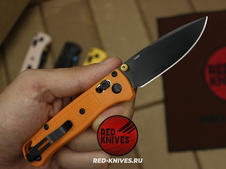 Нож Benchmade 533 Bugout Mini - оранж нейлон, клинок черный RK/Н25