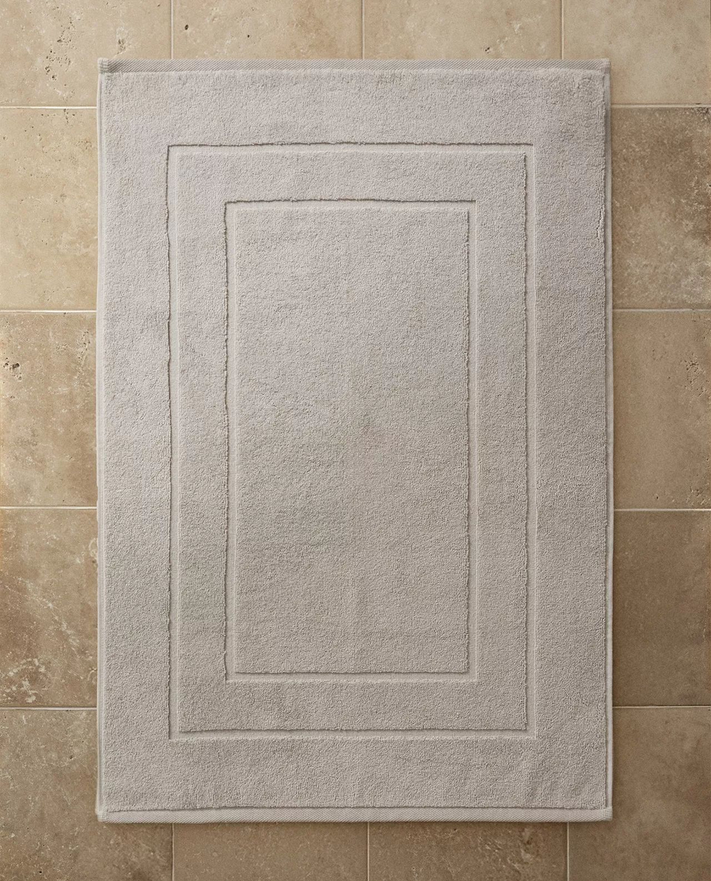 Zara Home - Нескользящий коврик для ванной из хлопка, серый, 55x80 см