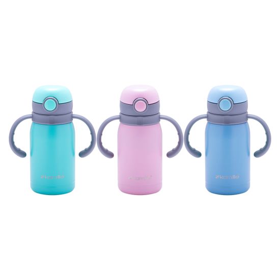 Термос для детей 300 мл. Kamille KM-2019 с ручками и трубочкой из нержавеющей стали