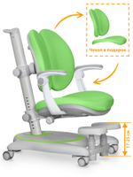 Детское кресло Mealux Ortoback Duo Plus Green (арт. Y-510 KZ Plus)