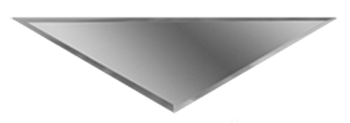 Зеркальная серебряная плитка "ПОЛУРОМБ" 10 мм 100*340мм (10) РЗС1-01(б)