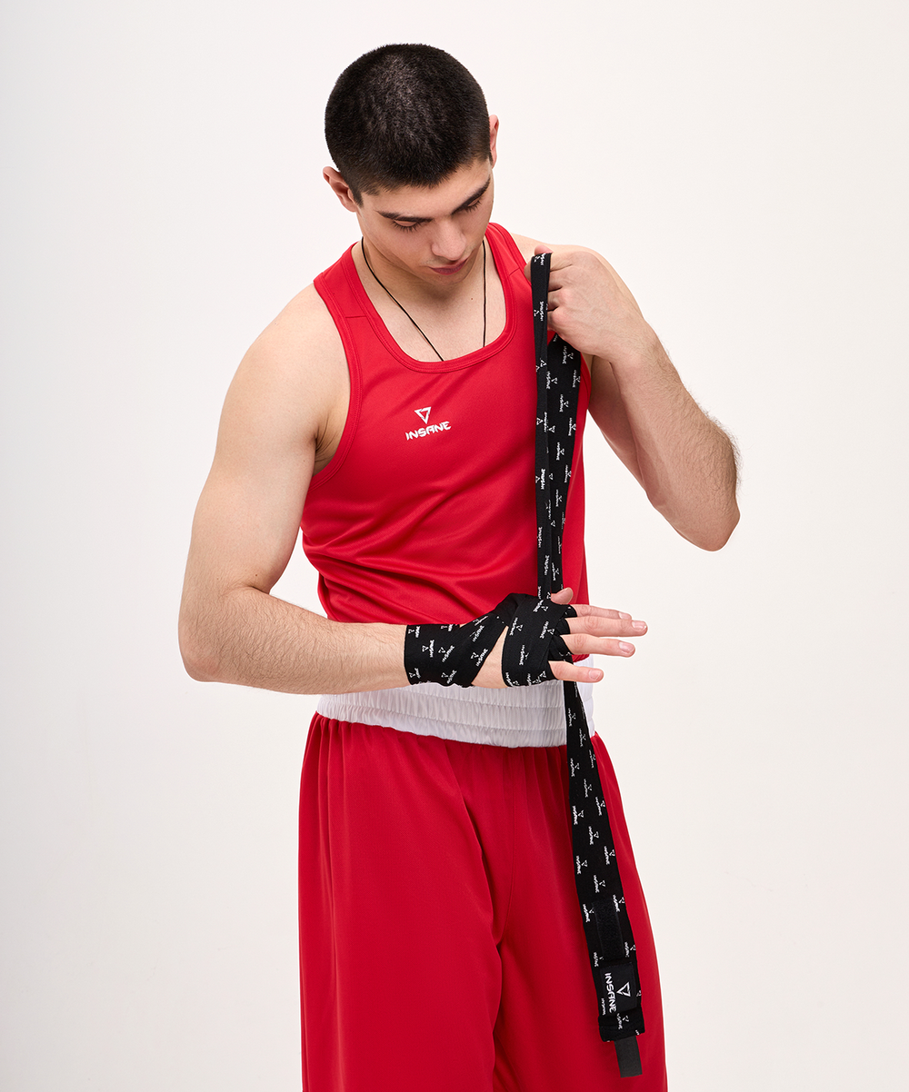 Бинт боксерский PRINT, хлопок/нейлон, черный, 2,5 м