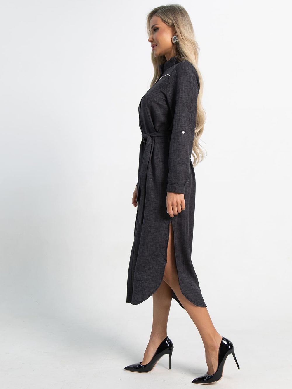 Платье-рубашка Долли (черное) П15482-10М LT Collection