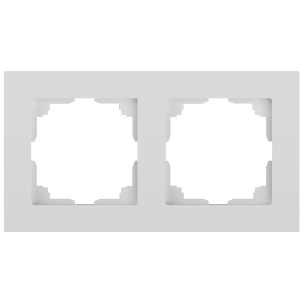 Рамка для розеток и выключателей Intro Accent 6-502-01 на 2 поста, СУ, белый | Intro