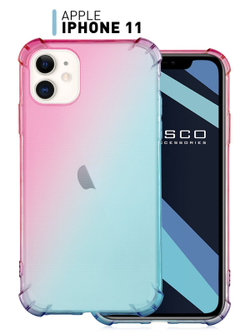Чехол ROSCO для Apple iPhone 11 оптом (арт. IP11-HARD-TPU-PINK-BLUE)