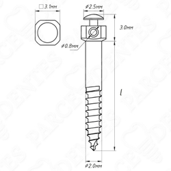 Ортовинты ВС подскуловые размеры