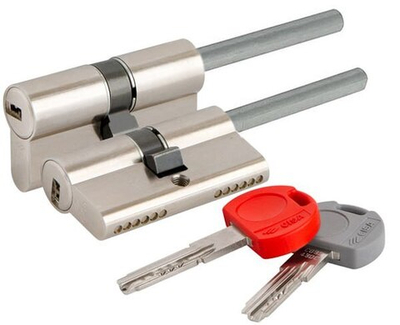 Цилиндр CISA под вертушку ASIX PRO ОE307-91.12 (75 мм/40+10+25в) никель (дл. шток)