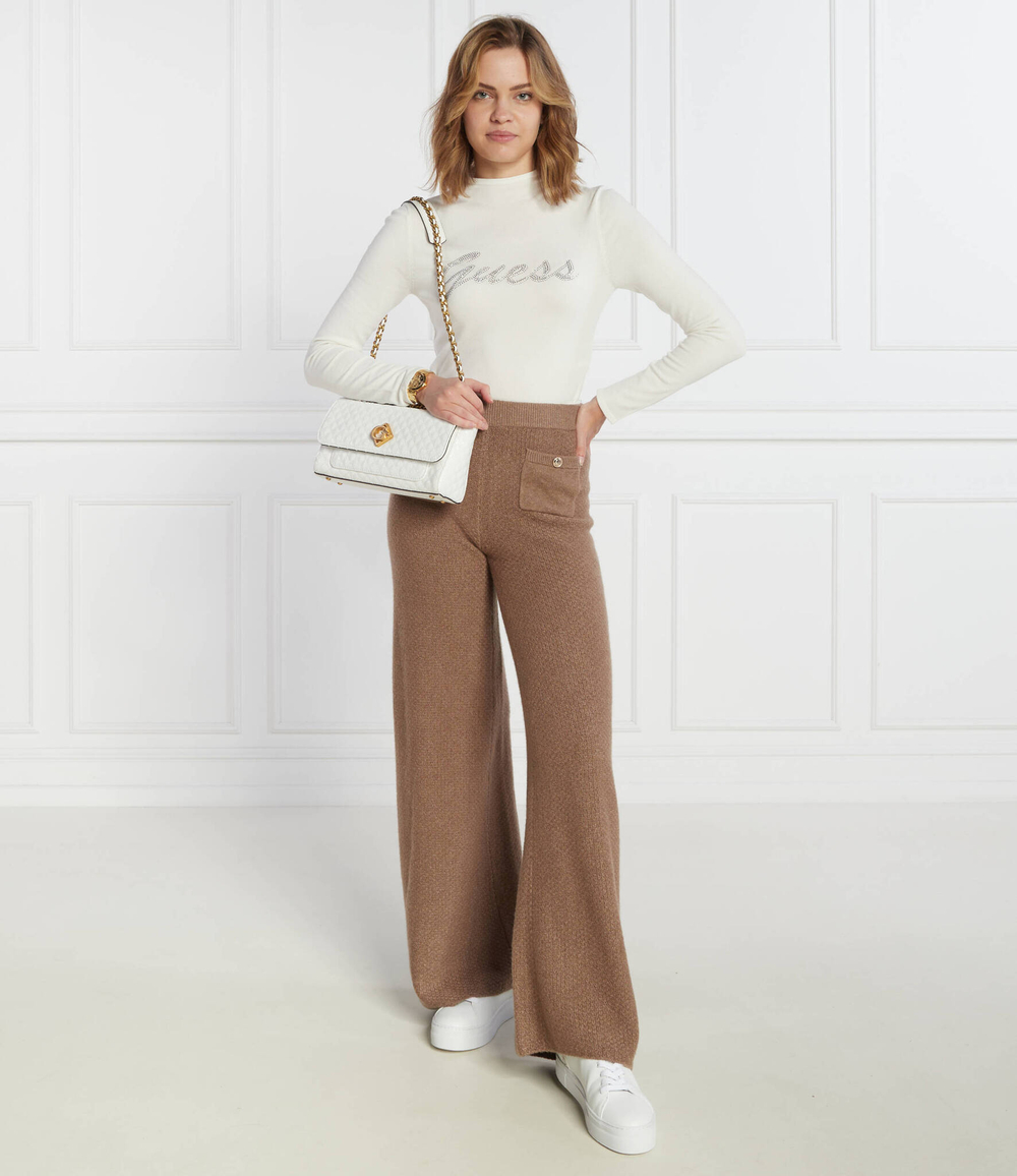 Блузка RHINESTONE LOGO GUESS - белый(W3BR07 Z2YK2)