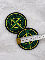 Нашивка круглая черная бренд SI (Стоун Ай.) 6 см