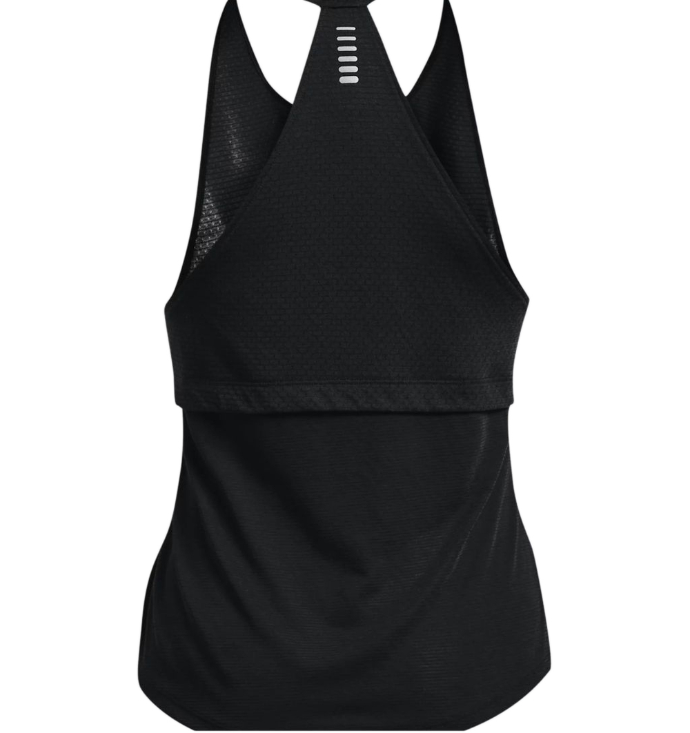 Женский топ теннисный Under Armour Women's UA Streaker Run Tank - black/reflective