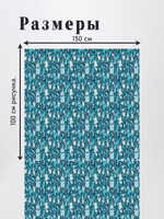 Оксфорд с принтом 3 метра №3 210 D