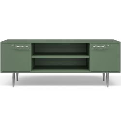 Тумба под ТВ Арт Колор matte 155см Стайл Сильвер Зеленый нефрит матовый