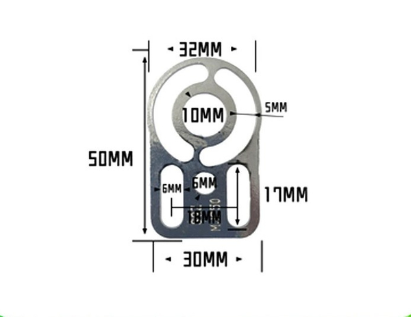 Parallel m10 bracket 50mm