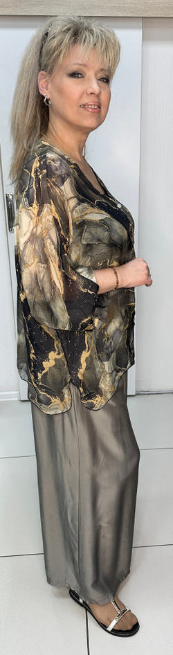 Итальянские нарядные брюки-палаццо на резинке