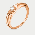 Кольцо для женщин из розового золота 585 пробы с фианитами (арт. 10-10100-2210)
