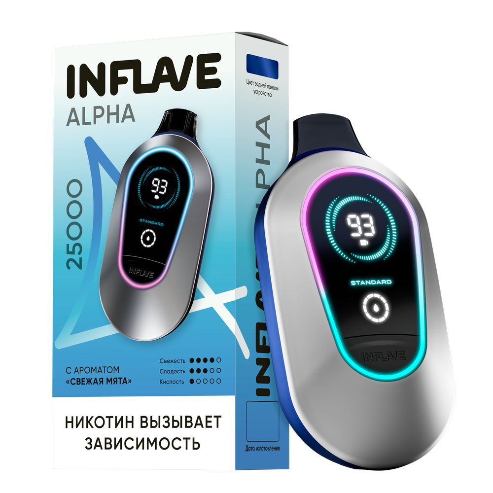 Inflave Alpha Свежая мята 25000 затяжек 20мг (2%)