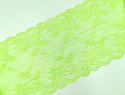 Эластичное кружево, 22 см, ярко-салатовый, (Арт: EK-2515), м