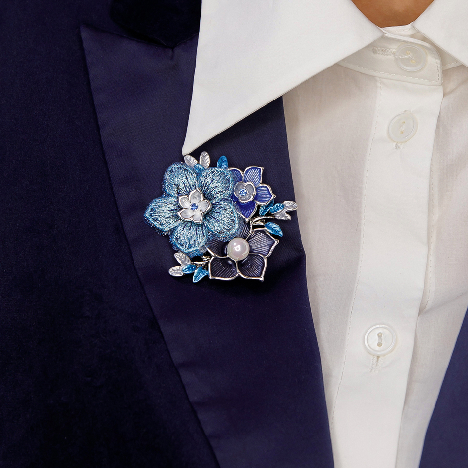 Брошь Shadore Букет XZ1442.23 BL/S