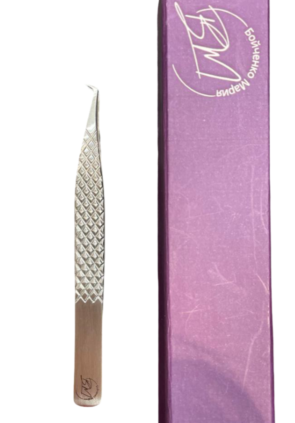 Пинцет для наращивания ресниц 65° №1 BM