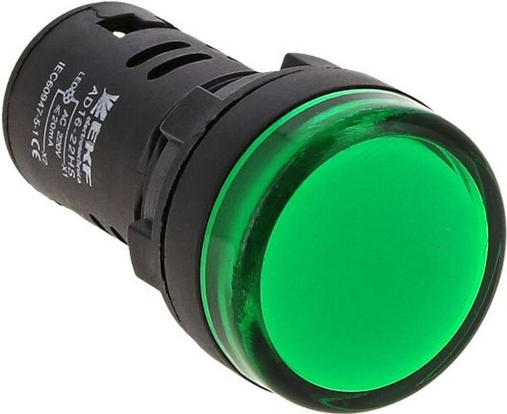 Лампа сигнальная AD 16-16 E AC/220V зеленый