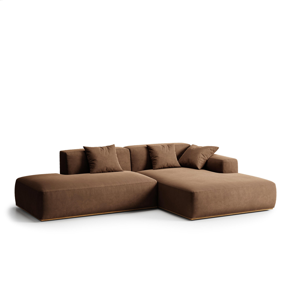 3-х местный нераскладной диван с кушеткой SAGA 012/021