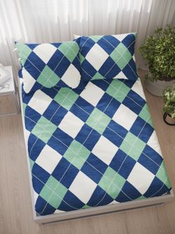 Постельное белье Simple House "Ноктюрн" евро   наволочки 50х70 2шт Простынь на резинке 180х200 см  Пододеяльник 200х215 см