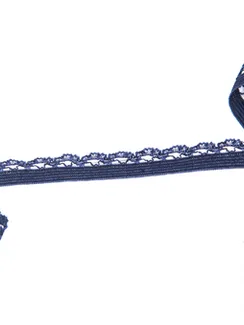 061 51 Резинка ажурная 11 мм, темно-синий 061, Греция
